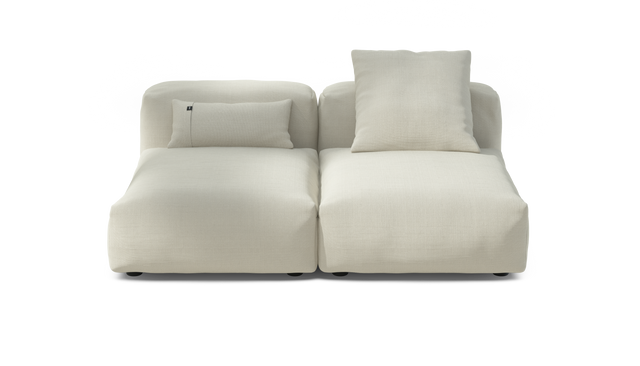 vetsak | Sofa Set 01 Medium - Pique - Creme | Modulares Sofa | 2.5 Sitzer