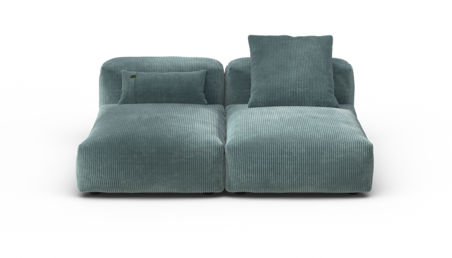 vetsak | Sofa Set 01 Medium - Cord Velour - Mint | Modulares Sofa | 2.5 Sitzer