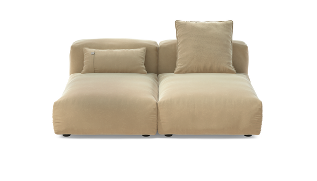 vetsak | Sofa Set 01 Medium - Suave - Creme | Modulares Sofa | 2.5 Sitzer