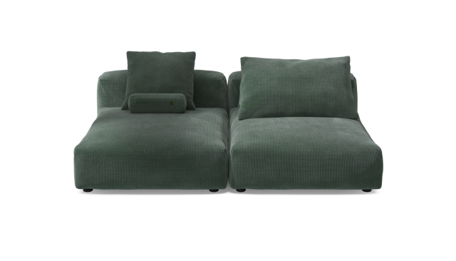 vetsak | Sofa Set 01 XLarge - Cord Velour - Hunter | Modulares Sofa | 3.5 Sitzer