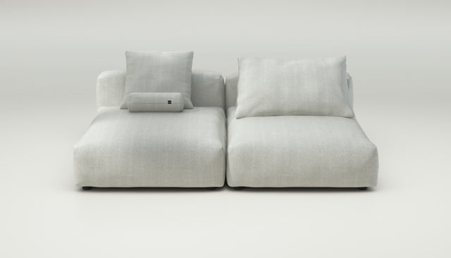 vetsak | Sofa Set 01 XLarge - herringbone - light grey | Modulares Sofa | 3.5 Sitzer