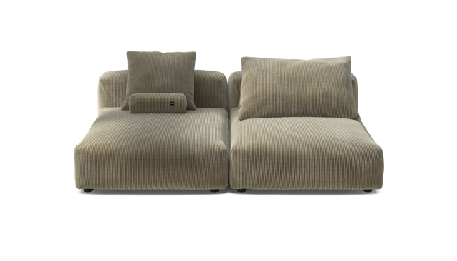 vetsak | Sofa Set 01 XLarge - Cord Velour - Khaki | Modulares Sofa | 3.5 Sitzer