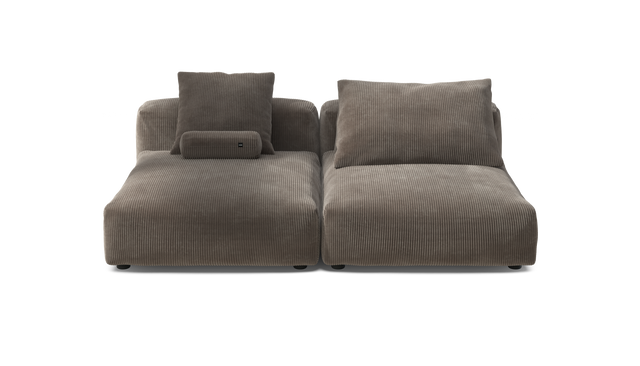 vetsak | Sofa Set 01 XLarge - Cord Velour - Mocha | Modulares Sofa | 3.5 Sitzer