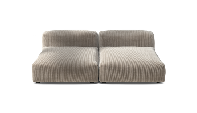 vetsak | Sofa Set 01 XLarge - Cord Velour - Platinum | Modulares Sofa | 3.5 Sitzer