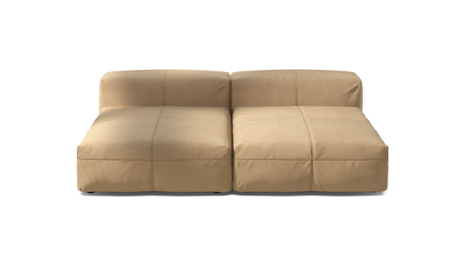 vetsak | Sofa Set 01 XLarge - Leather - Beige | Modulares Sofa | 3.5 Sitzer