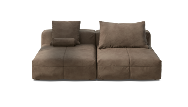 vetsak | Sofa Set 01 XLarge - leather - cacao | Modulares Sofa | 3.5 Sitzer