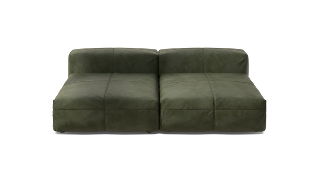 vetsak | Sofa Set 01 XLarge - Leather - Olive | Modulares Sofa | 3.5 Sitzer