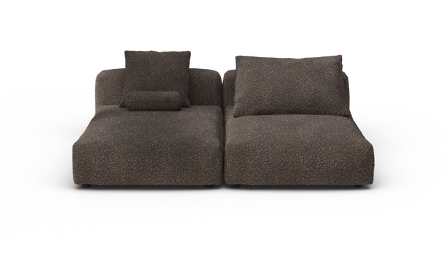 vetsak | Sofa Set 01 XLarge - Nub - Walnut | Modulares Sofa | 3.5 Sitzer