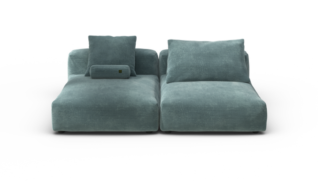 vetsak | Sofa Set 01 XLarge - Cord Velour - Mint | Modulares Sofa | 3.5 Sitzer