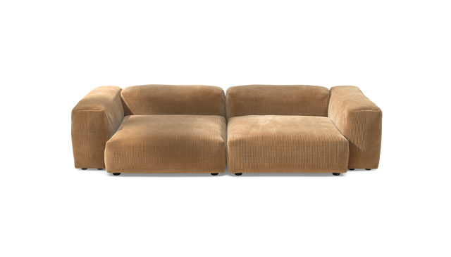 vetsak | Sofa Set 02 Large - Cord Velour - Camel | Modulares Sofa | 3.5 Sitzer | Big Sofa