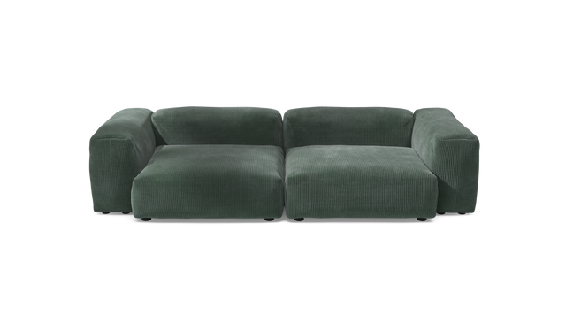 vetsak | Sofa Set 02 Large - Cord Velour - Hunter | Modulares Sofa | 3.5 Sitzer | Big Sofa