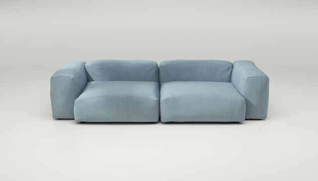 vetsak | Sofa Set 02 Large - herringbone - light blue | Modulares Sofa | 3.5 Sitzer | Big Sofa