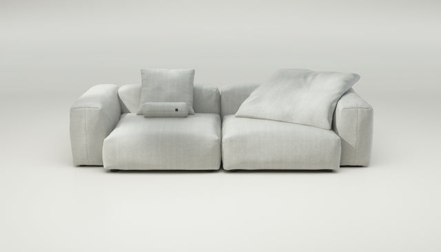 vetsak | Sofa Set 02 Large - herringbone - light grey | Modulares Sofa | 3.5 Sitzer | Big Sofa