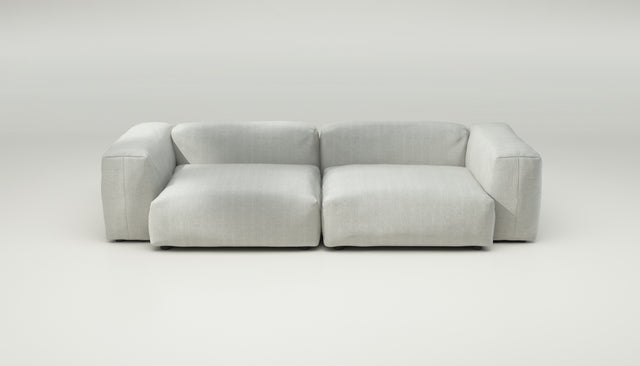 vetsak | Sofa Set 02 Large - herringbone - light grey | Modulares Sofa | 3.5 Sitzer | Big Sofa