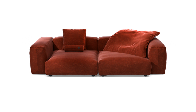 vetsak | Sofa Set 02 Large - Suave - Saffron | Modulares Sofa | 3.5 Sitzer | Big Sofa