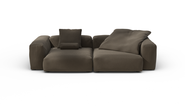 vetsak | Sofa Set 02 Large - Breeze - Brown | Modulares Sofa | 3.5 Sitzer | Big Sofa