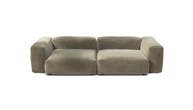vetsak | Sofa Set 02 Large - Cord Velour - Khaki | Modulares Sofa | 3.5 Sitzer | Big Sofa