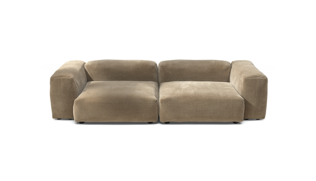 vetsak | Sofa Set 02 Large - Cord Velour - Sand | Modulares Sofa | 3.5 Sitzer | Big Sofa