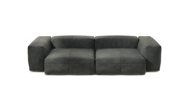 vetsak | Sofa Set 02 Large - Leather - Cacao | Modulares Sofa | 3.5 Sitzer | Big Sofa