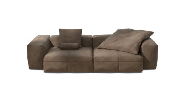 vetsak | Sofa Set 02 Large - leather - cacao | Modulares Sofa | 3.5 Sitzer | Big Sofa