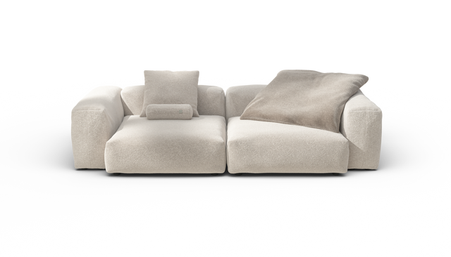 vetsak | Sofa Set 02 Large - Nub - Creme | Modulares Sofa | 3.5 Sitzer | Big Sofa