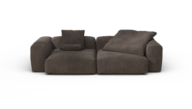 vetsak | Sofa Set 02 Large - Nub - Walnut | Modulares Sofa | 3.5 Sitzer | Big Sofa