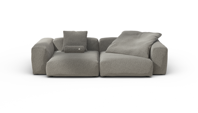 vetsak | Sofa Set 02 Large - Pebble - Platinum | Modulares Sofa | 3.5 Sitzer | Big Sofa