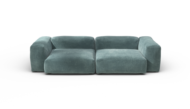 vetsak | Sofa Set 02 Large - Cord Velour - Mint | Modulares Sofa | 3.5 Sitzer | Big Sofa