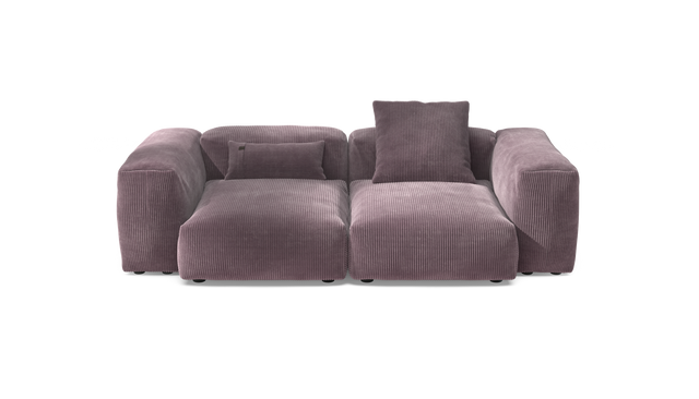 vetsak | Sofa Set 02 Medium - Cord Velour - Blossom | Modulares Sofa | 2.5 Sitzer | Big Sofa