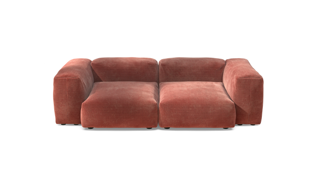 vetsak | Sofa Set 02 Medium - Cord Velour - Brick | Modulares Sofa | 2.5 Sitzer | Big Sofa