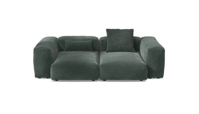 vetsak | Sofa Set 02 Medium - Cord Velour - Hunter | Modulares Sofa | 2.5 Sitzer | Big Sofa