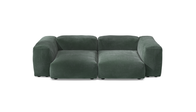 vetsak | Sofa Set 02 Medium - Cord Velour - Hunter | Modulares Sofa | 2.5 Sitzer | Big Sofa