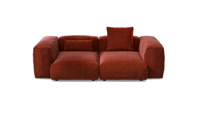 vetsak | Sofa Set 02 Medium - Suave - Saffron | Modulares Sofa | 2.5 Sitzer | Big Sofa