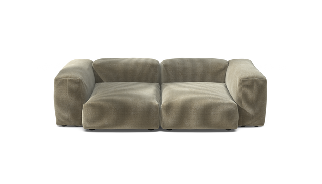 vetsak | Sofa Set 02 Medium - Cord Velour - Khaki | Modulares Sofa | 2.5 Sitzer | Big Sofa