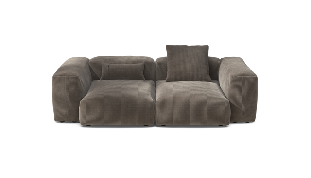 vetsak | Sofa Set 02 Medium - Cord Velour - Mocha | Modulares Sofa | 2.5 Sitzer | Big Sofa