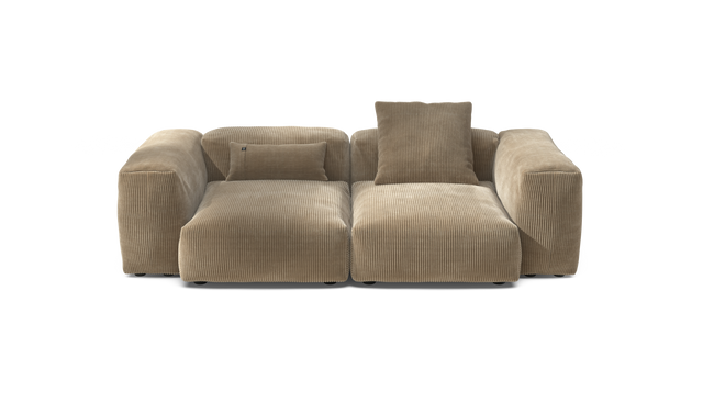 vetsak | Sofa Set 02 Medium - Cord Velour - Sand | Modulares Sofa | 2.5 Sitzer | Big Sofa