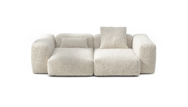 vetsak | Sofa Set 02 Medium - Doodle - Creme | Modulares Sofa | 2.5 Sitzer | Big Sofa