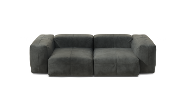 vetsak | Sofa Set 02 Medium - Leather - Cacao | Modulares Sofa | 2.5 Sitzer | Big Sofa