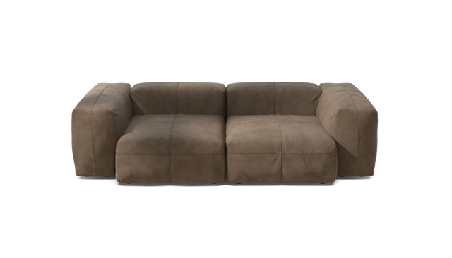 vetsak | Sofa Set 02 Medium - leather - cacao | Modulares Sofa | 2.5 Sitzer | Big Sofa