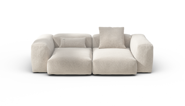 vetsak | Sofa Set 02 Medium - Nub - Creme | Modulares Sofa | 2.5 Sitzer | Big Sofa