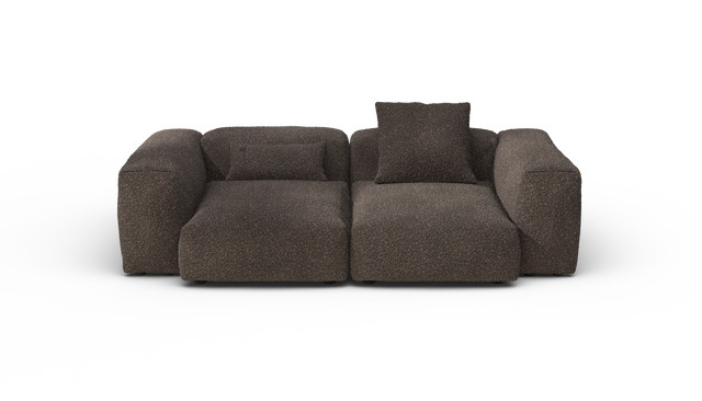 vetsak | Sofa Set 02 Medium - Nub - Walnut | Modulares Sofa | 2.5 Sitzer | Big Sofa