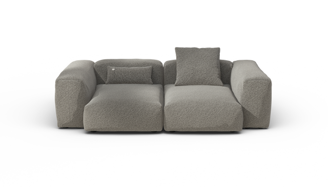 vetsak | Sofa Set 02 Medium - Pebble - Platinum | Modulares Sofa | 2.5 Sitzer | Big Sofa