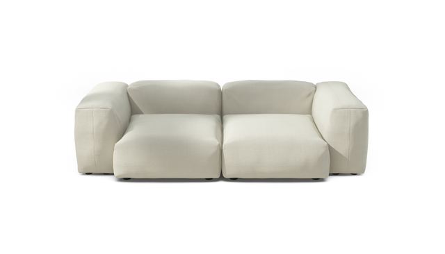 vetsak | Sofa Set 02 Medium - Pique - Creme | Modulares Sofa | 2.5 Sitzer | Big Sofa