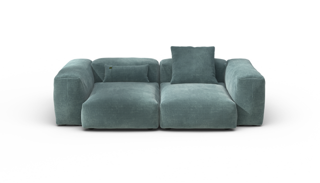 vetsak | Sofa Set 02 Medium - Cord Velour - Mint | Modulares Sofa | 2.5 Sitzer | Big Sofa