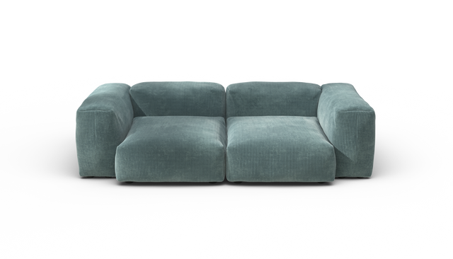 vetsak | Sofa Set 02 Medium - Cord Velour - Mint | Modulares Sofa | 2.5 Sitzer | Big Sofa
