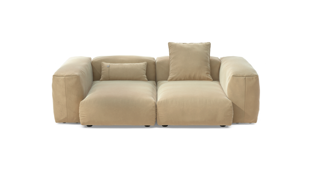 vetsak | Sofa Set 02 Medium - Suave - Creme | Modulares Sofa | 2.5 Sitzer | Big Sofa