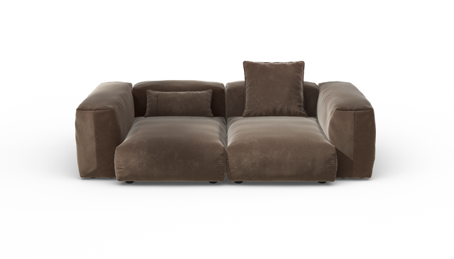 vetsak | Sofa Set 02 Medium - Suave - Espresso | Modulares Sofa | 2.5 Sitzer | Big Sofa