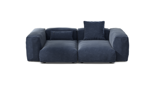 vetsak | Sofa Set 02 Medium - Suave - Navy | Modular Sofa | 2.5 Seater | Big Sofa