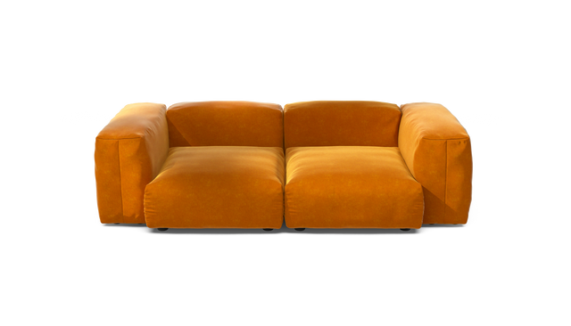 vetsak | Sofa Set 02 Medium - Suave - Orange Blaze | Modular Sofa | 2.5 Seater | Big Sofa