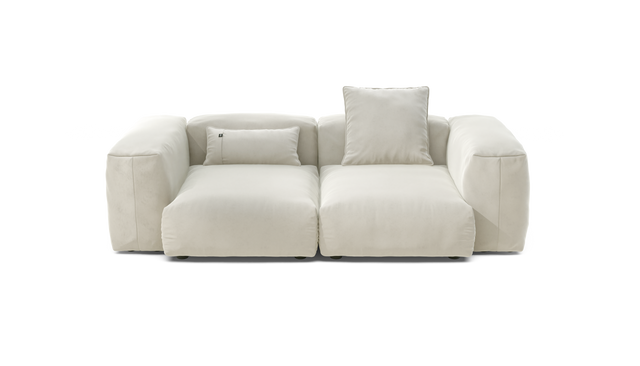 vetsak | Sofa Set 02 Medium - Suave - Pearl | Modular Sofa | 2.5 Seater | Big Sofa